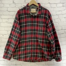 Weatherproof Shirt Vintage Flannel  Mens Sz XXL Red Black Plaid Long Sleeve - £15.50 GBP