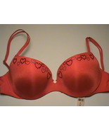 Victoria&#39;s Secret VERY SEXY bra 34C red padded DEMI embellished underwir... - $61.11 CAD