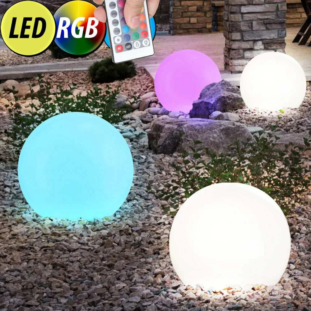 IP68  Waterproof Wireless LED Lawn Light RGBW garden Color Change Glowing Ball H - £153.52 GBP