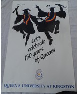 Queen&#39;s University Kingston Canada Sesquicentennial 1991 Poster 70*46 cm... - $40.45 CAD