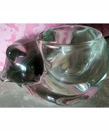 Clear Glass Sleeping Kitty Cat Votive Candle Holder Indiana Glass See Pi... - $15.90 CAD