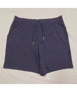 Size L Armani Exchange AX Navy Fleece Drawstring 7&quot; Bermuda Sweat Shorts... - £30.18 GBP