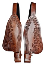ANTIQUESADDLE Western Horse Saddle Replacement Leather Fenders Pair Set - £44.20 GBP