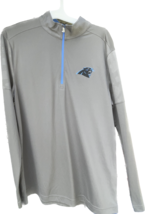 NFL Carolina Panthers Primary Logo Raglan Quarter-Zip Pullover Jacket Shirt LRG - £19.35 GBP