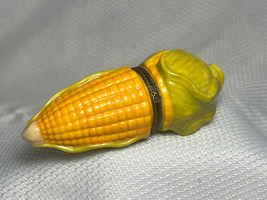 Corn On The Cob Ear Of Cobcorn Vegetable Hinged Lid Jewelry Pill Trinket Box - £23.94 GBP