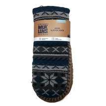 MUK LUKS Men&#39;s Slipper Socks Size L/XL Shoe Size 11/13 Azure Warm Comfor... - £15.76 GBP
