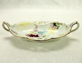 Oblong Porcelain Candy Dish, Handled, Rosenthal China, Floral Pattern, Vintage - £19.54 GBP