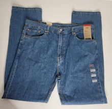 Levis 505 Jeans Mens 38x34 Regular Blue Straight Denim Pants NEW Eco Ease $70 - £27.45 GBP
