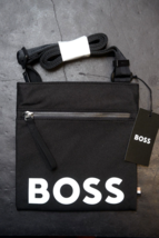 HUGO BOSS Pixel Logo Riciclato Materiale Nero Busta Borsa da Spalla - £43.01 GBP