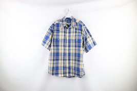 Vintage Wrangler Mens Large Western Rodeo Pearl Snap Button Shirt Plaid Cotton - £30.99 GBP