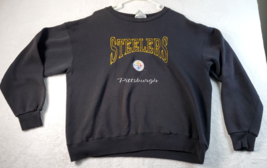 Pittsburgh Steelers Lee Sweatshirt Mens Large Black Knit Logo American F... - £14.51 GBP