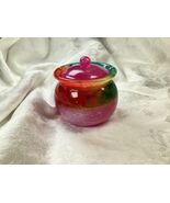 Jar Handmade Hawaii Resin Multicolored Lidded Jar Medium Size Ointment T... - $25.21 CAD