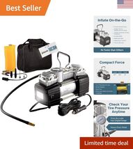 Durable Metal 12V Tire Pump with Rust-Resistant Connector - Easy Travel ... - $68.29