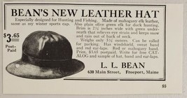 1927 Print Ad L.L. Bean New Leather Hats Made of Elk Freeport,Maine - £7.20 GBP