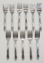 MM) Vintage Lot of 11 Dessert Forks Oneida Plantation Custom Stainless Steel - £15.56 GBP