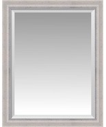 Custom Luxury Beveled Wall Mirror with Rustic White Rope Lip Wood Frame - £290.37 GBP+