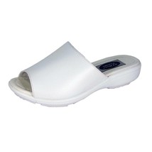  PEERAGE Lois Wide Width Classic Durable Comfort Leather Open Toe Slides  - £32.13 GBP