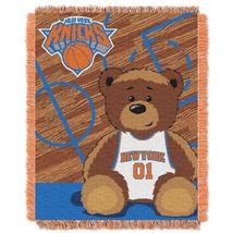 NY Knicks OFFICIAL NBA &quot;Half-Court&quot; Baby 36&quot;x 46&quot; Triple Woven Throw - £27.96 GBP