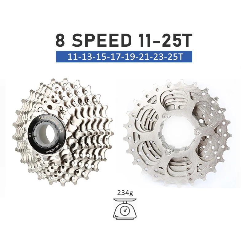 Road Cette 8/9/10/11/12 Speed 11-25/28/32/34/36T Road Bike Cette Bike Freewheel  - £107.93 GBP