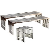 Modway Medium Gridiron Stainless Steel Bench - £183.38 GBP