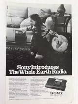 Sony Radio Vtg 1980 Print Ad The Whole Earth Radio - $9.89