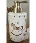 DW Home Christmas Morning Rocking Horse White Glass Decorative Hand Soap... - $27.38 CAD