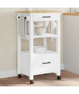 Kitchen Trolley MONZA 18.9&quot;x15.7&quot;x35.4&quot; Solid Wood Pine - $225.00 CAD