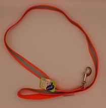 Top Paw Reflective Dog Leash 4 FT Orange Stripe Safety Nylon - $9.85