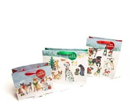 Punch Studio Snowy Pets Gift Bag Set  C210563 - £14.94 GBP