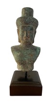 Antique Khmer Style Bronze Vishnu Torso Statue - Protector &amp; Preserver - 24cm/10 - £243.06 GBP