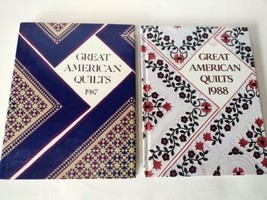 2 Vintage Great American Quilts Books Oxmoor House Hardcover 1987 1988 - £9.28 GBP