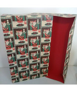 Christmas Gift Box with Santa Toys Rare Red Inside Color Large Vintage  - £30.79 GBP