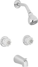 Aqua Vista 10Sho1H-Ch-Av Acrylic Knobs Tub And Shower Faucet Trim Kit, Polished - £75.24 GBP