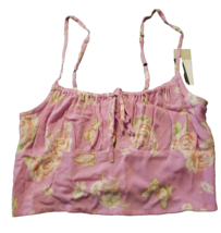 BP Tie Detail Floral Print Crop Camisole Purple Anna Size Small S - £9.66 GBP