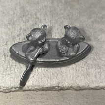 Vintage Spoontiques Pewter Bears in a Boat #P1013 - £3.89 GBP