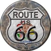 Illinois Route 66 Novelty Circle Coaster Set of 4 - £15.63 GBP
