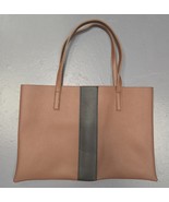 Vince Camuto Luck Tote Bag Brown Black Vegan Leather Large Shoulder Bag ... - $269.34 MXN