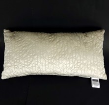 Croscill Camryn Boudoir Throw Pillow  Pearl Silver 24" X 12"  New - $36.40
