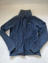 Columbia Womens Size Medium Blue Full Zip Fleece Jacket Polyester - £15.81 GBP