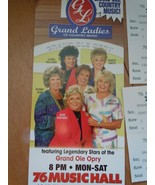 76 Music Hall Grand Ladies of Country Music Brochure &amp; Old Tickets Arkan... - $5.47 CAD