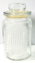 Anchor Hocking 9&quot; Sunflower Knob Lid Glass Apothecary Storage Jar Canister - £10.49 GBP