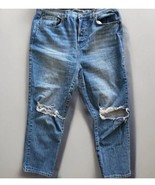 Torrid Premium Skinny Mom Jeans Premium High Rise Blue Jeans 20R Distressed - $34.65