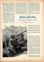 1946 Magazine Pictures &quot;Cajun Country&quot; Duck Hunters Drawn by Lynn Bogue Hunt - £8.16 GBP