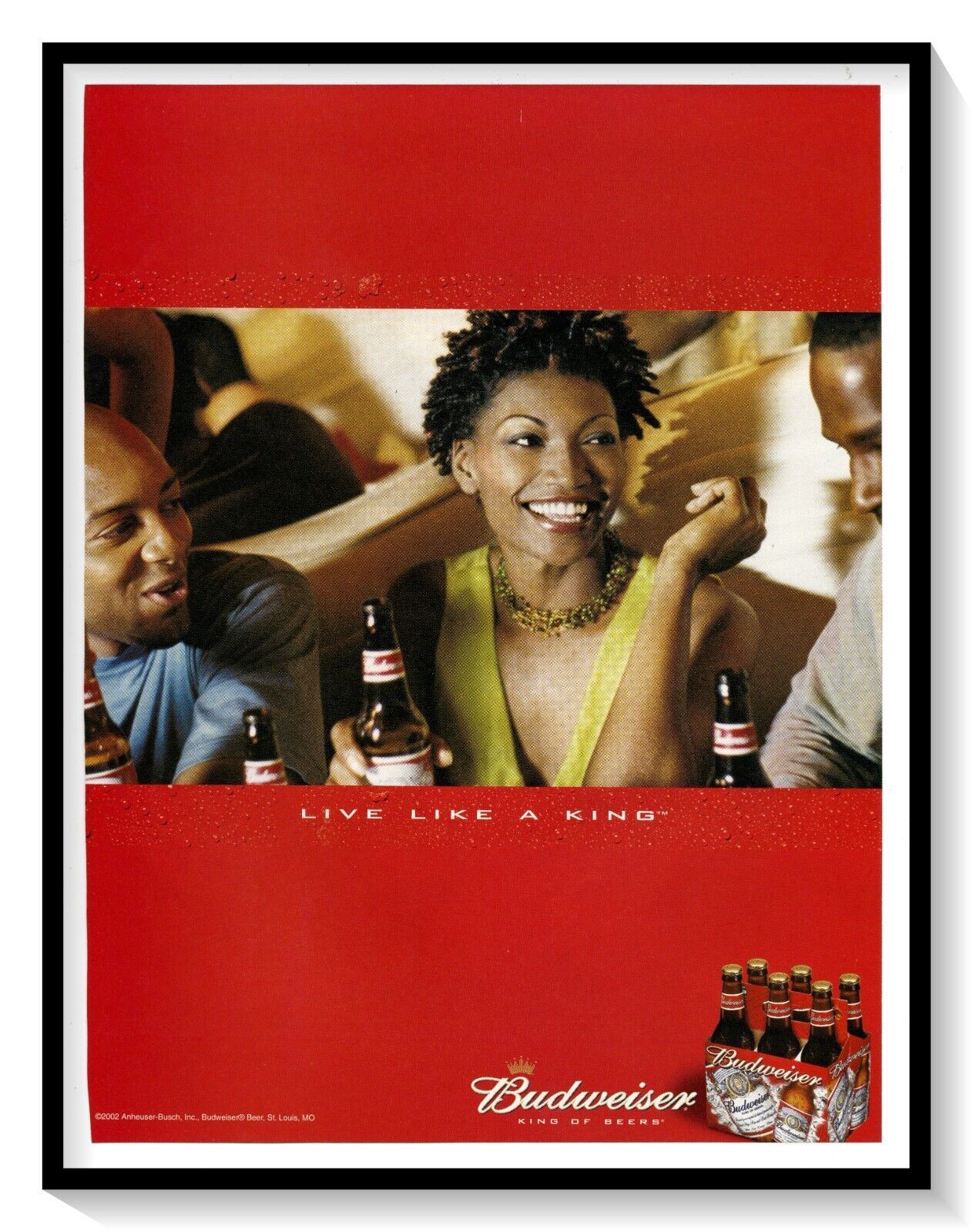 Budweiser Beer Print Ad Vintage 2002 Magazine Advertisement St. Louis Brewery - £7.64 GBP