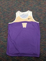 Nike Dri-Fit Washington Huskies Tank Top Women&#39;s Purple Mesh Track Jersey NWOT M - $6.59