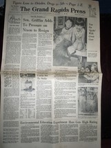 Vintage The Grand Rapids Press Griffin Adds Pressure On Nixon Aug 4 1974 - £4.71 GBP