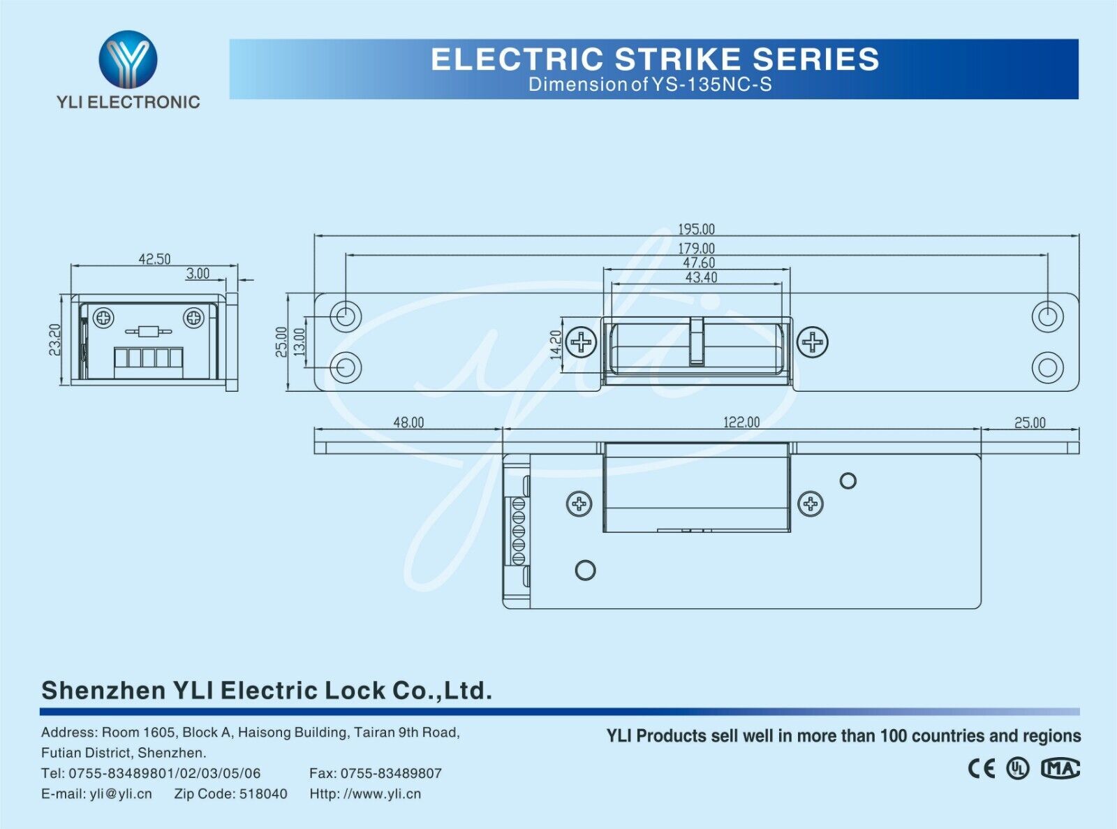 Electric Strike with Preload Release Function wind pressure resistant DC12V Item image 5