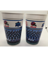 Buffalo Bills Football Team Photo Super Bowl 27 XXVII Set of 2 Plastic C... - $432.59 MXN