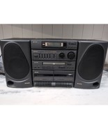 Aiwa CA-DW500 Portable Dual Cassette CD Player AM/FM Radio AUX Boombox - $89.10