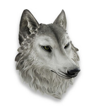 Zeckos `Remus` Gray Wolf Head Mount Wall Statue Bust 16 In. - £58.62 GBP